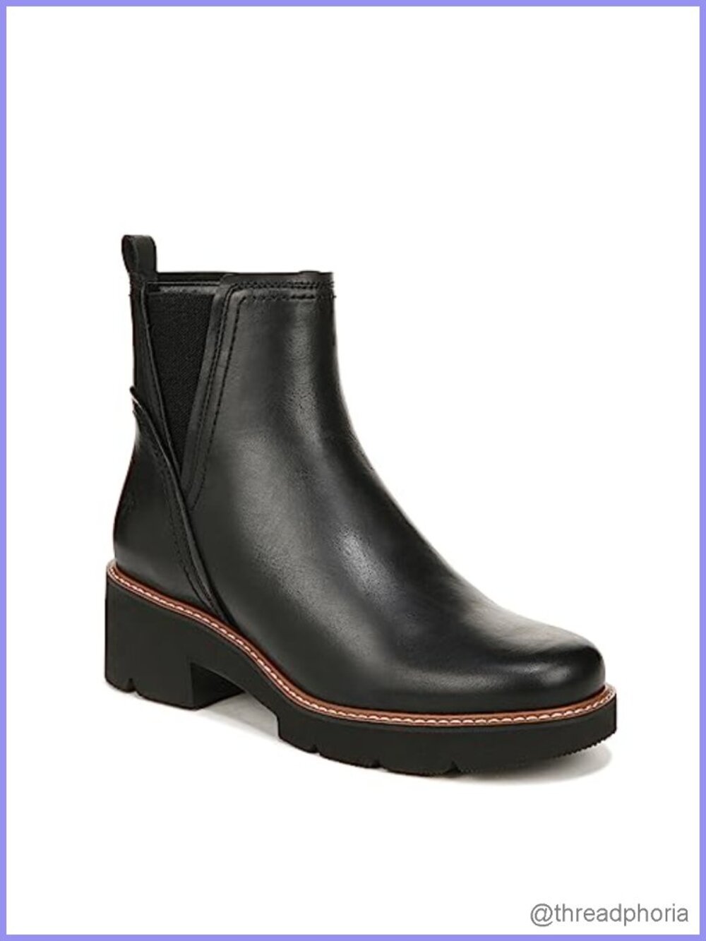 Water Repellent Ankle Bootie with Lug Sole, Round Toe, Side Zip
